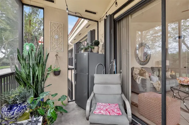 a outdoor living space with furniture