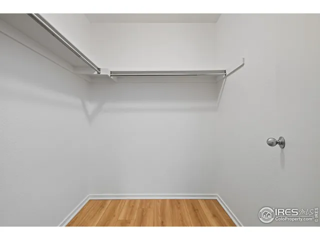 a view of small space with racks on the wall