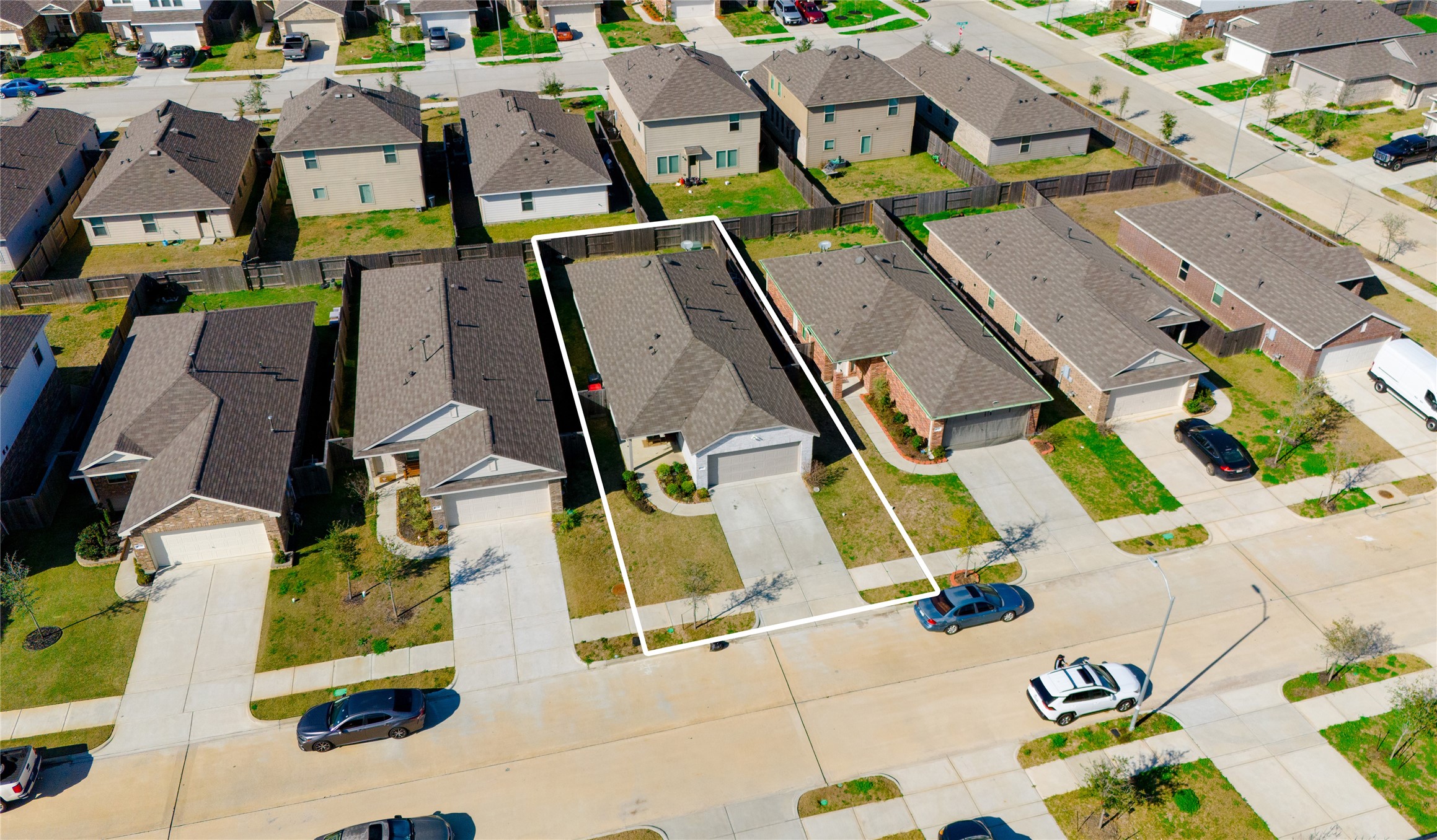 4143 Saltillo Lakes Drive Baytown, TX 77521 - Photo 24 of 29 an aerial view of residential houses with outdoor space