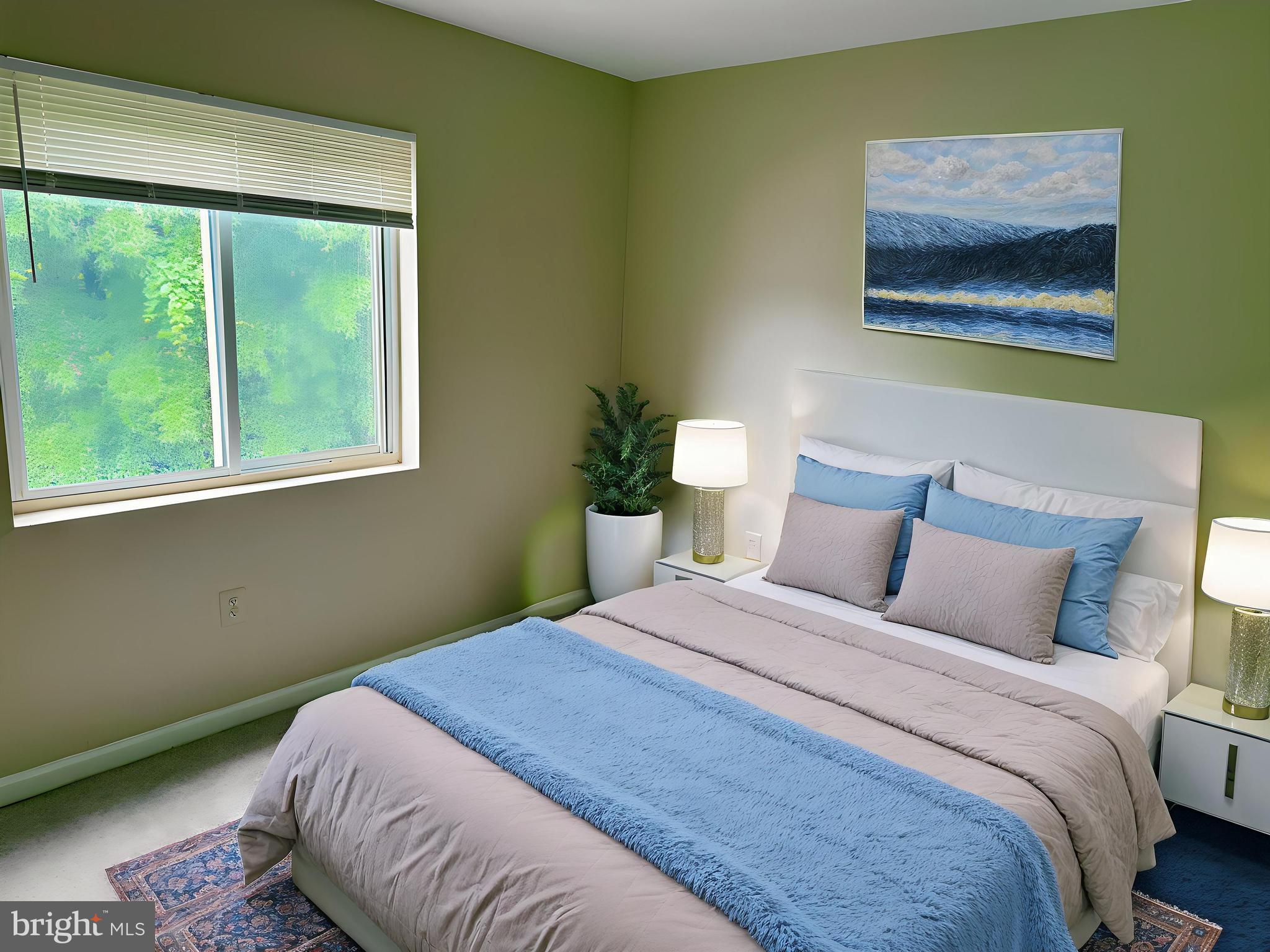 4212 Benning Road Northeast, Unit 6 Washington, DC 20019 - Photo 13 of 21 a bedroom with a bed and a painting on the wall