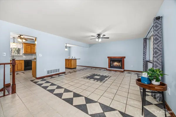 a bedroom with a bed and a table in it