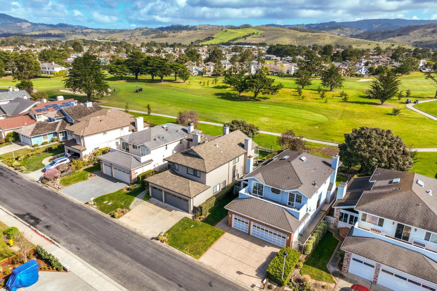 138 Cypress Point Road Half Moon Bay, CA 94019 - Photo 53 of 64 an aerial view of a house with a ocean view