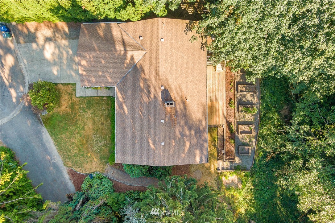 924 217th Street Southwest Bothell, WA 98021 - Photo 27 of 30 an aerial view of residential house with outdoor space and trees all around