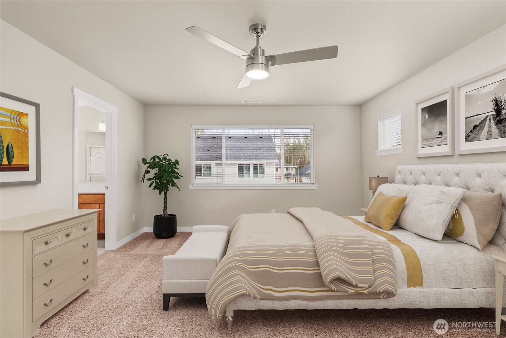 7308 Jenner Street Southwest Tumwater, WA 98512 - Photo 16 of 40 a bedroom with a bed and a window