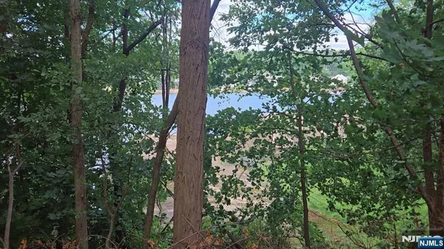 a front view of a house with a garden and trees