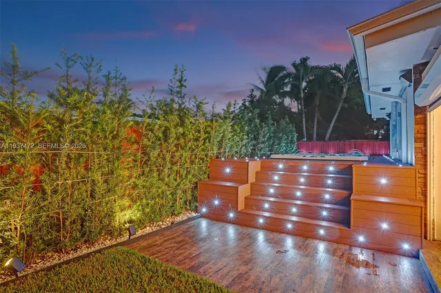 a view of outdoor space with garden