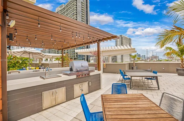 a view of outdoor space with seating area