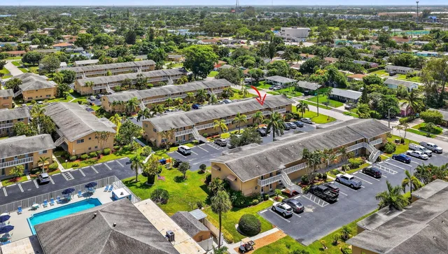an aerial view of a city with lots of residential buildings