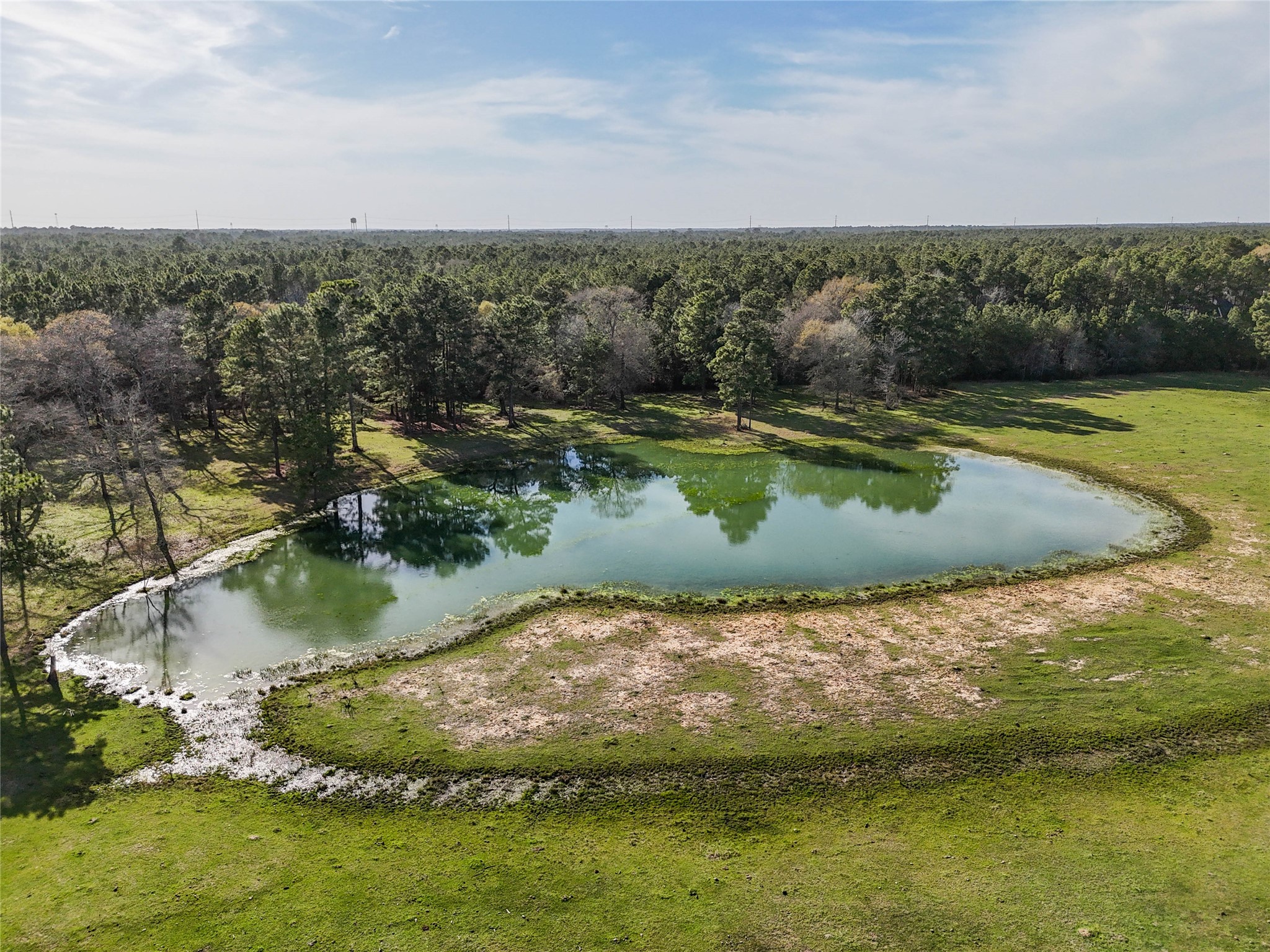 26250 A Riley Road Waller, TX 77484 - Photo 28 of 50 Private lake approx. 1 acre and ~21 ft deep—scenic setting for swimming, kayaking, and wildlife watching.