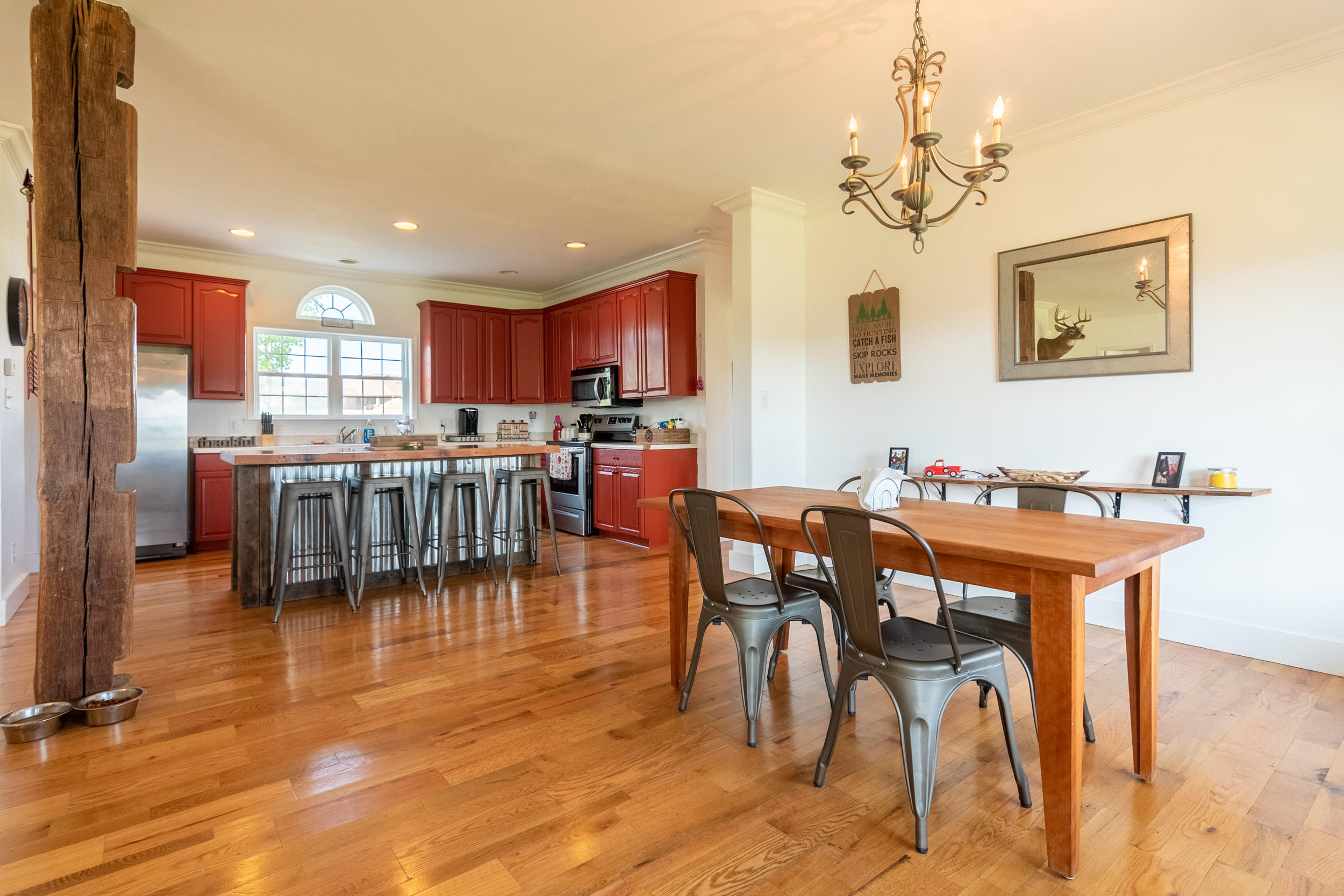 3850 Hopper Lane Riner, VA 24149 - Photo 30 of 50 a living room with stainless steel appliances kitchen island granite countertop furniture and a kitchen view