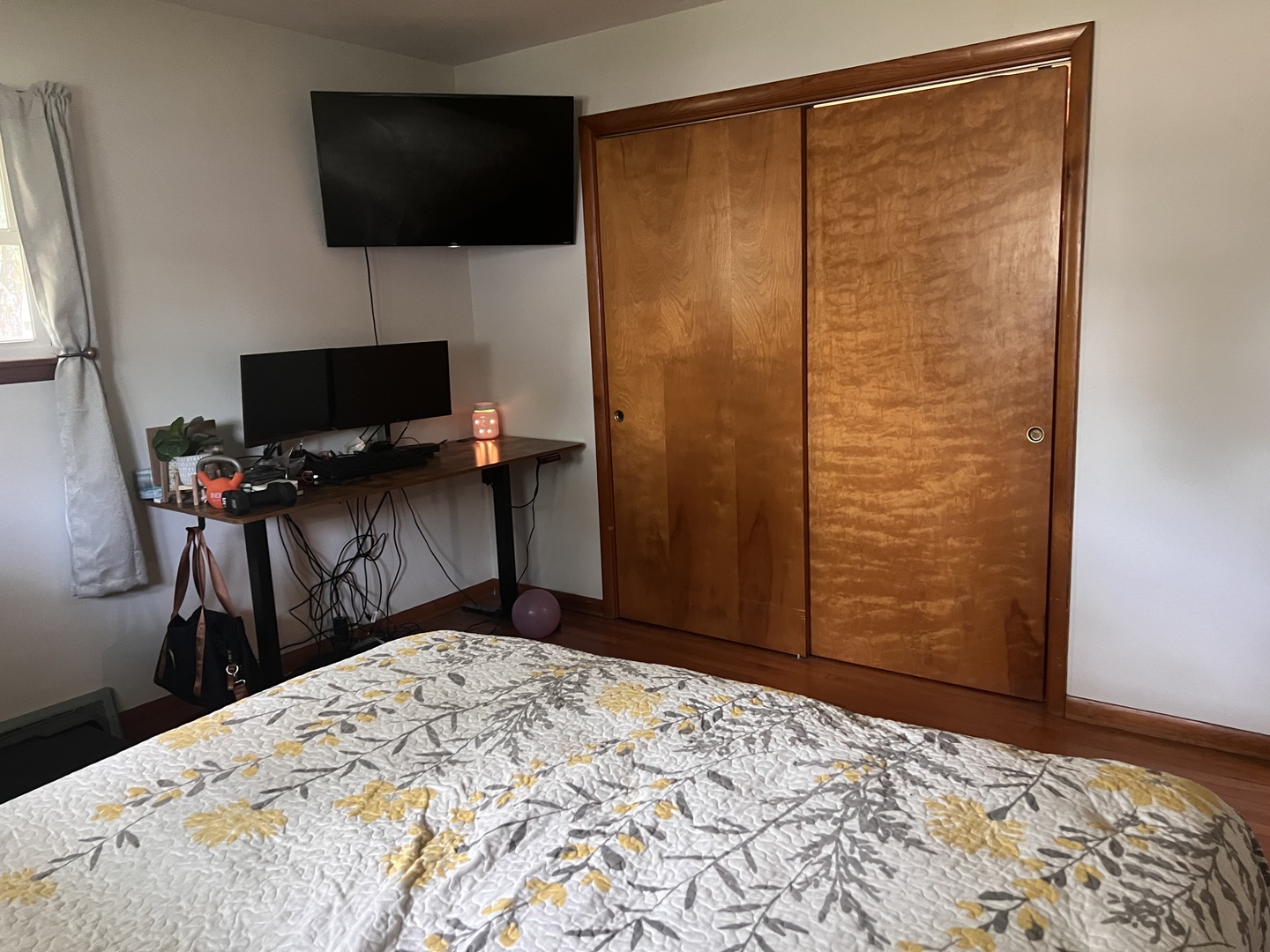 301 Dilks Street Roberts, IL 60962 - Photo 26 of 44 a bedroom with a bed and a flat screen tv