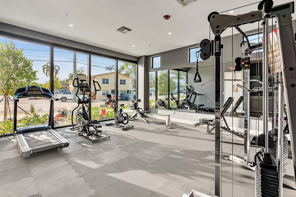 2100 Miami Road, Unit 403 Fort Lauderdale, FL 33316 - Photo 32 of 38 a view of a room with gym equipment