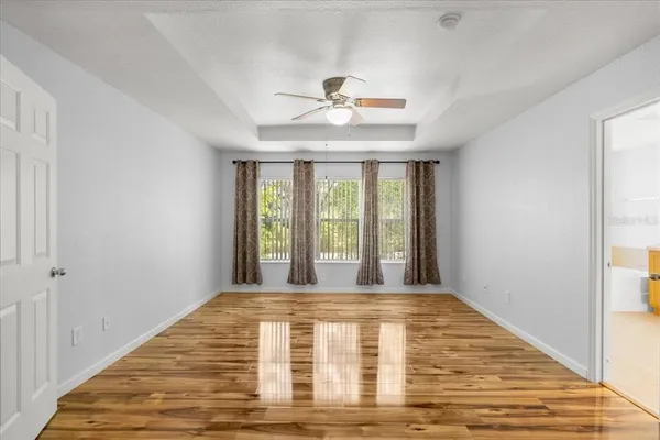 a view of a livingroom with a window
