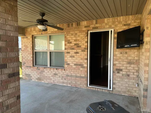a view of a door of the house
