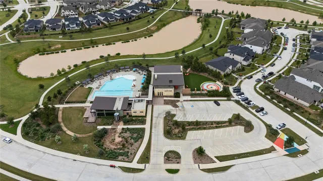 an aerial view of a house having outdoor space