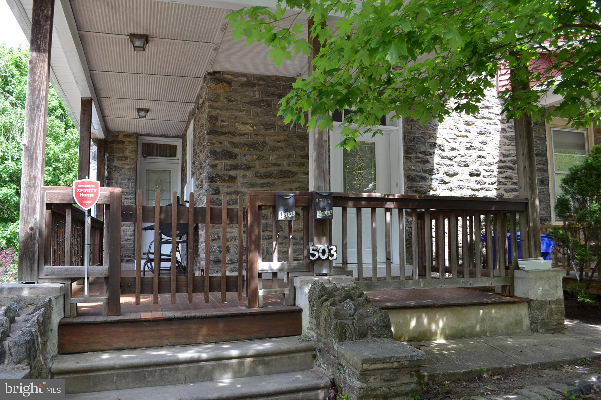 503 Valley Road Elkins Park, PA 19027 - Photo 2 of 37 Inviting wrap around porch with 2 separate entranc