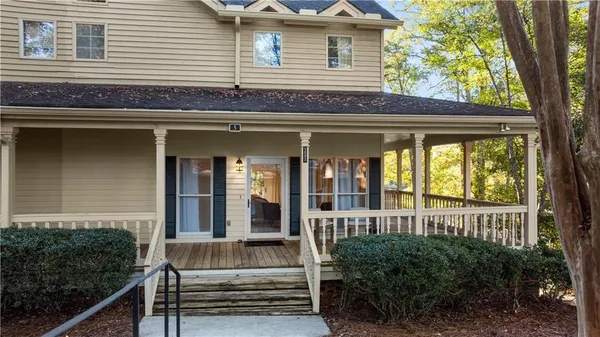 a view of a house with a balcony