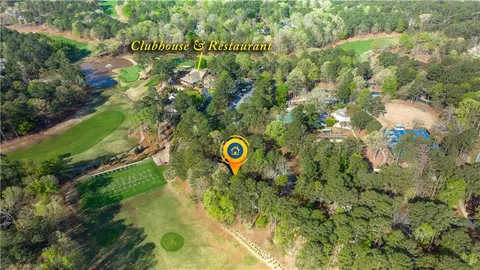 a view of a water with an outdoor space