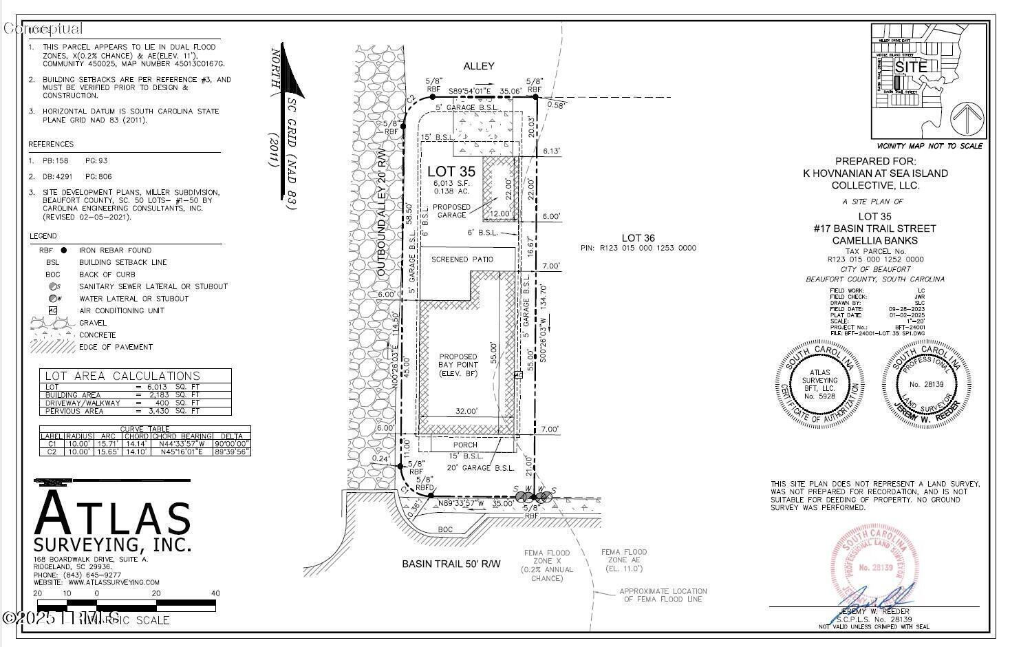 17 Basin Trl Street Beaufort, SC 29907 - Photo 55 of 76 CB 35 site plan