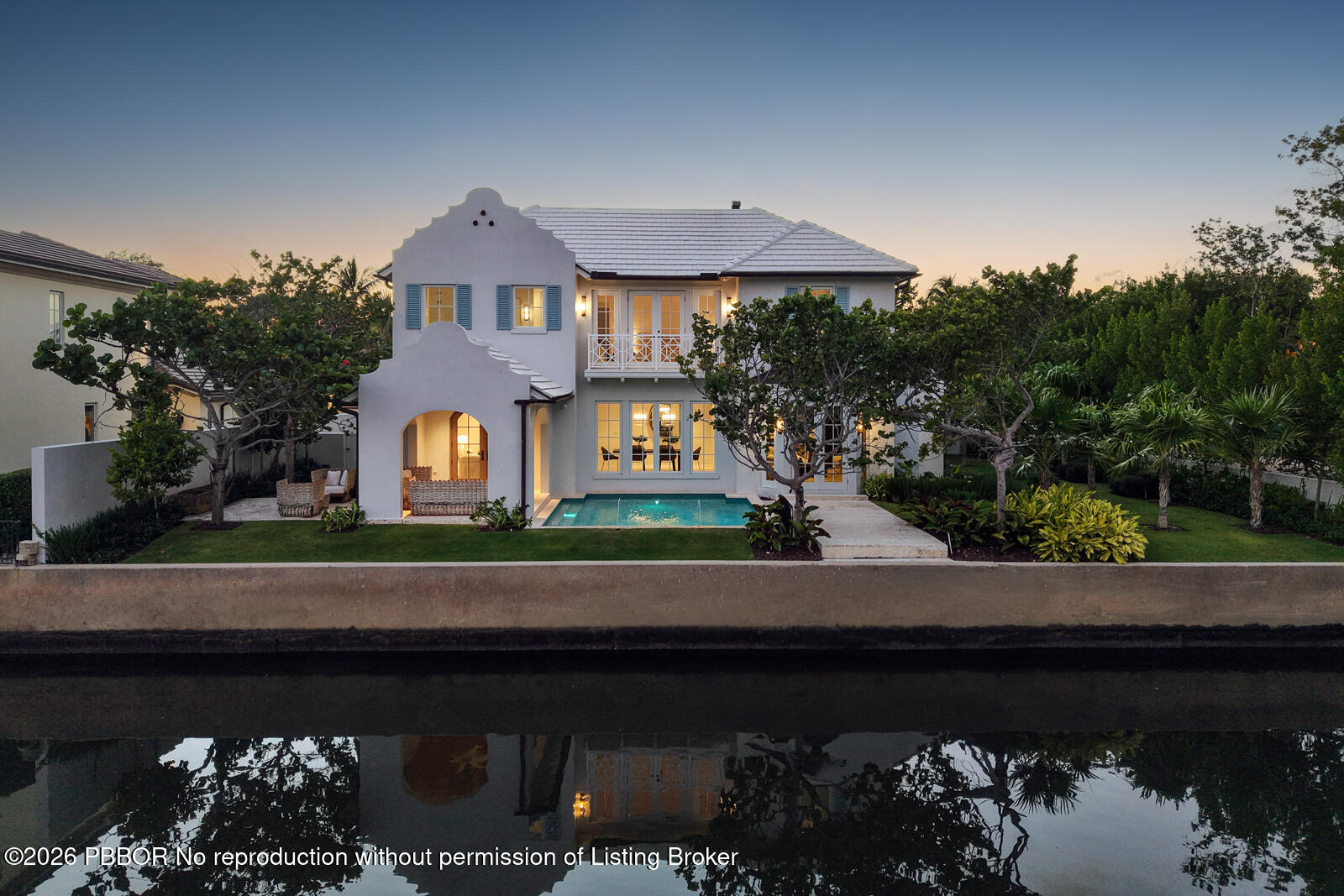 2219 Ibis Isle Road East Palm Beach, FL 33480 - Photo 45 of 64 Twilight Rear Exterior
