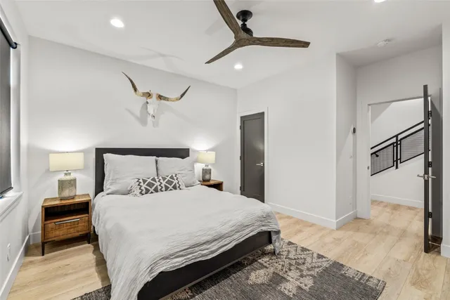 a view of a hallway with washer and dryer