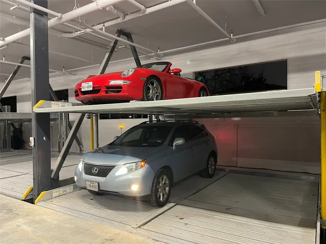 a car parked in a parking