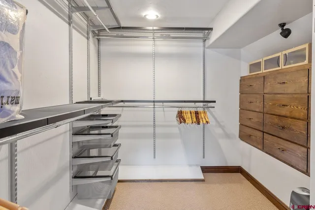 a view of a walk in closet