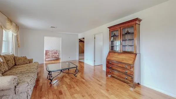 a living room with furniture and a couch