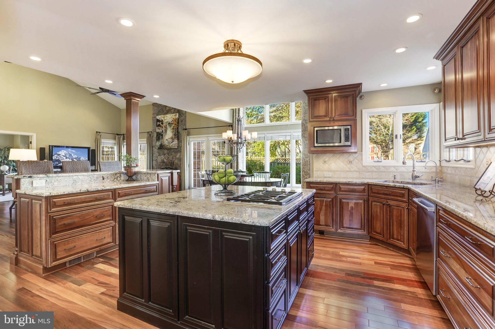 13304 Scotsmore Way Herndon, VA 20171 - Photo 11 of 56 Granite Countertops & Huge Island w/ Gas Cooktop