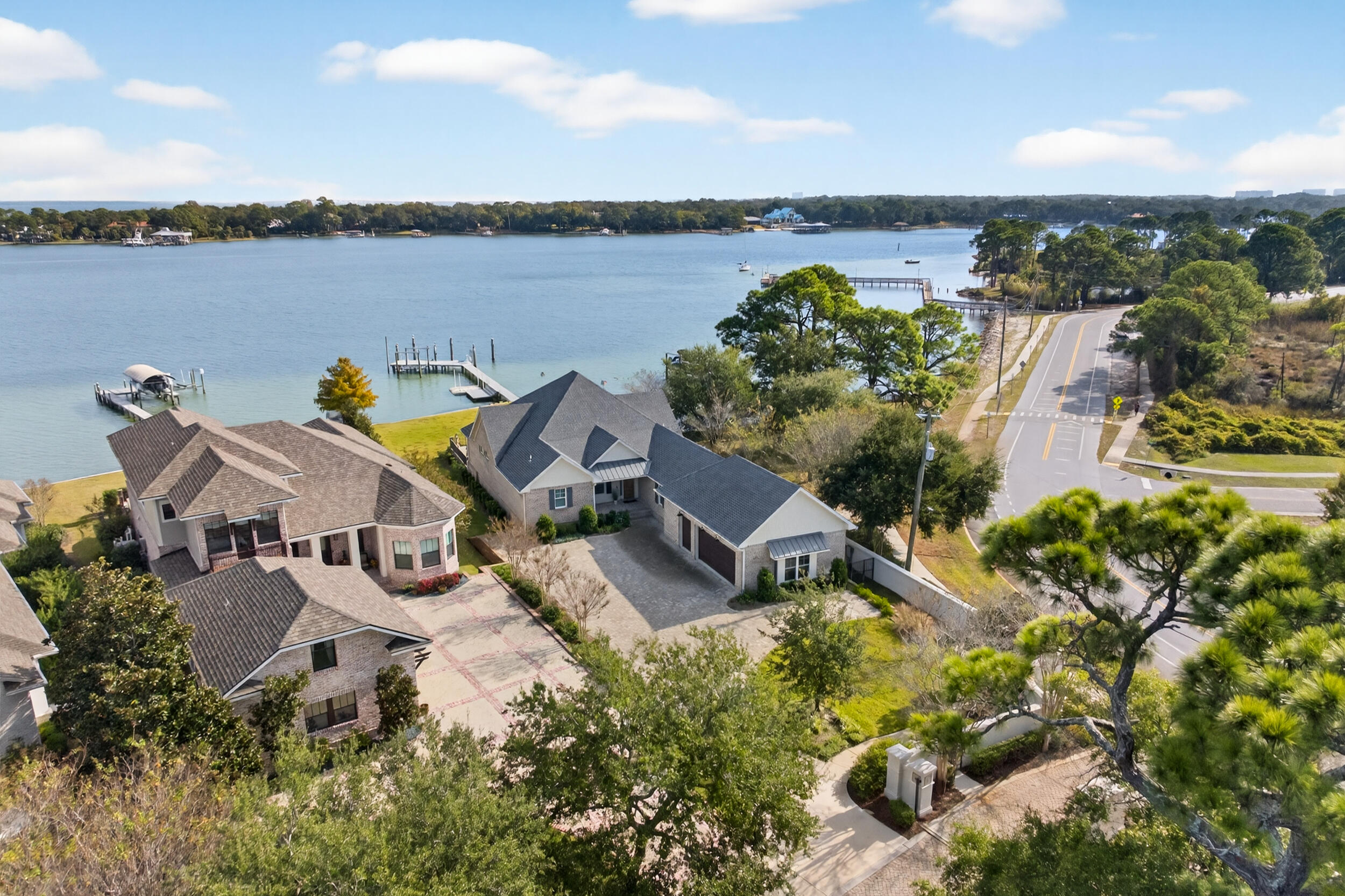 901 Peacock's Point Drive Destin, FL 32541 - Photo 57 of 64 an aerial view of a house with outdoor space and lake view