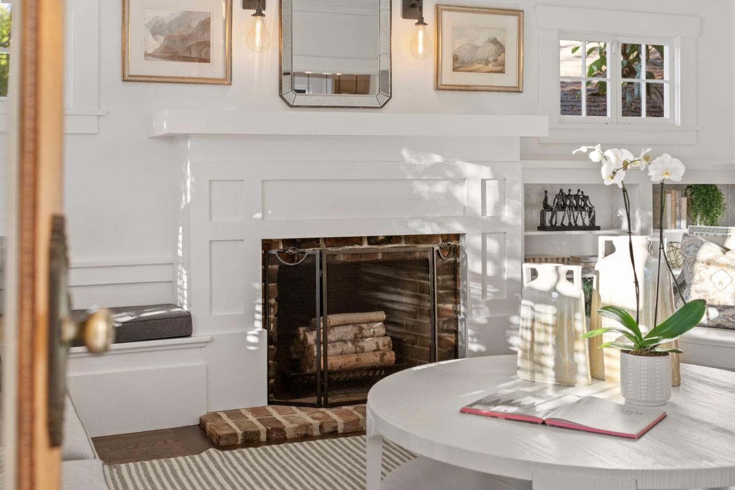 445 Arlington Road Redwood City, CA 94062 - Photo 5 of 50 a dining room with chandelier and outdoor view