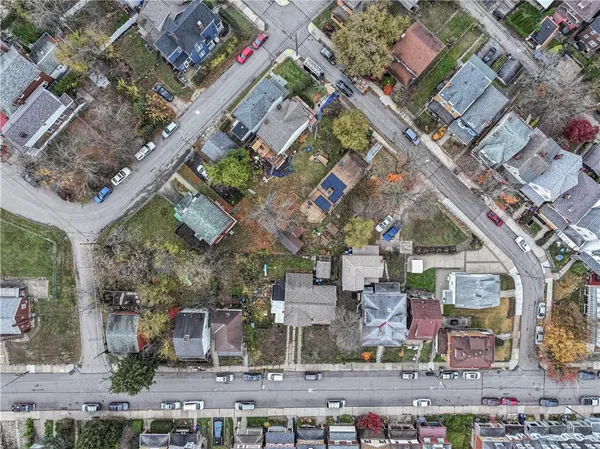 an aerial view of a city