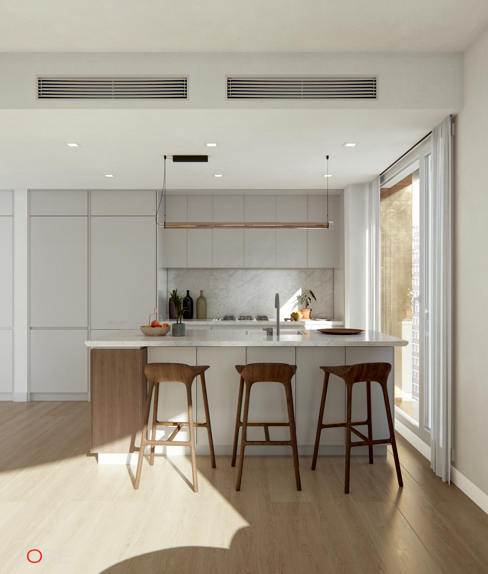 250 East 25th Street, Unit 9E Manhattan, NY 10010 - Photo 3 of 21 a white kitchen with a table and chairs in it