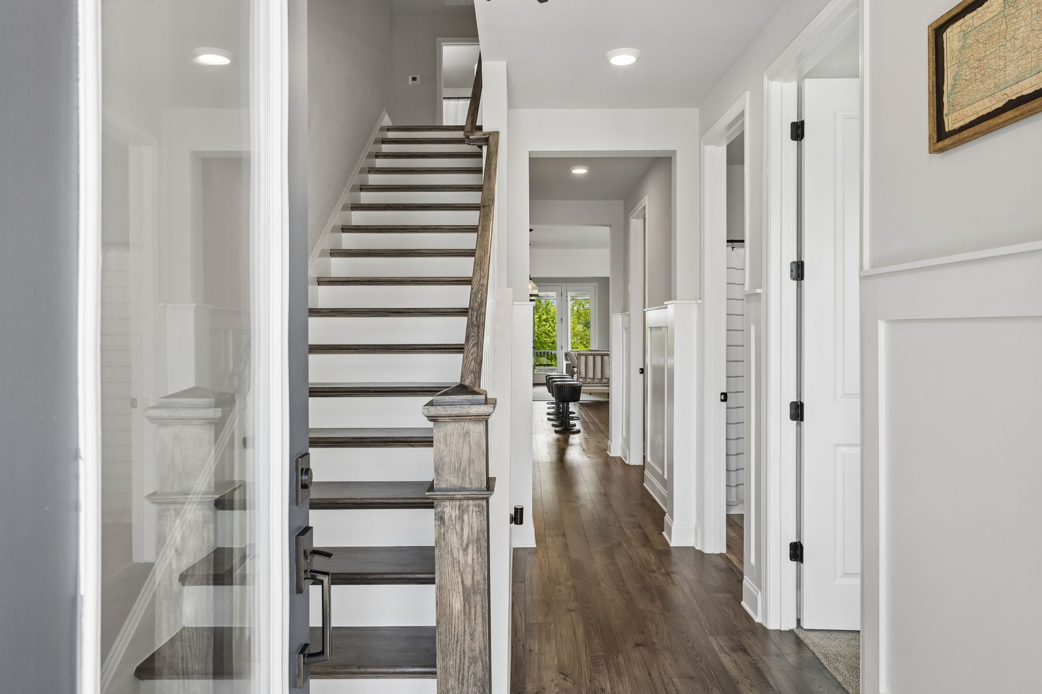 4004 John Marsh Rd Spring Hill Spring Hill, TN 37174 - Photo 2 of 21 a view of a hallway with wooden floor and stairs