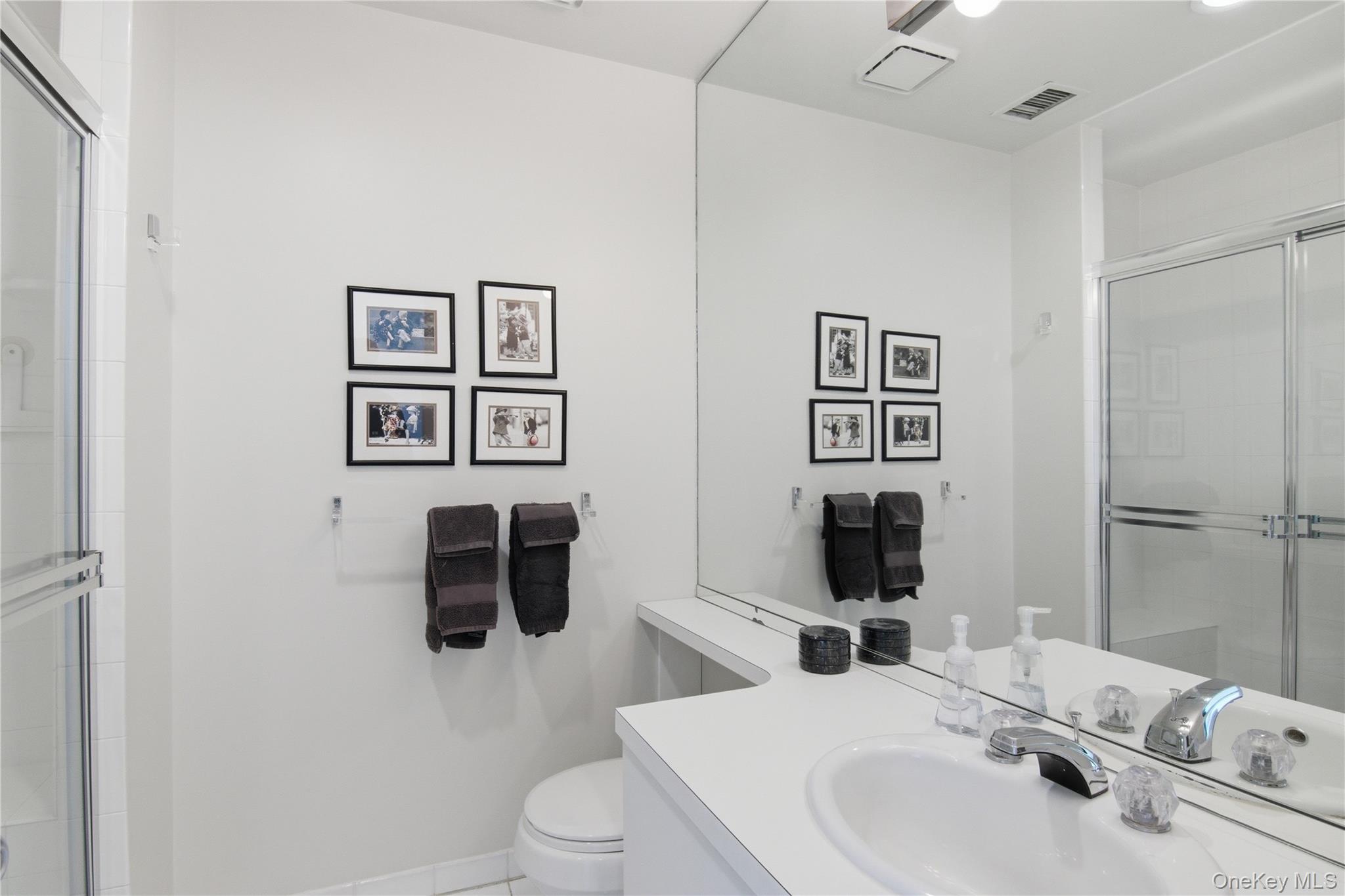 23 Library Avenue, Unit 1 Westhampton Beach, NY 11978 - Photo 14 of 24 Bathroom featuring a shower stall and vanity