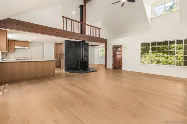 a view of kitchen and hallway