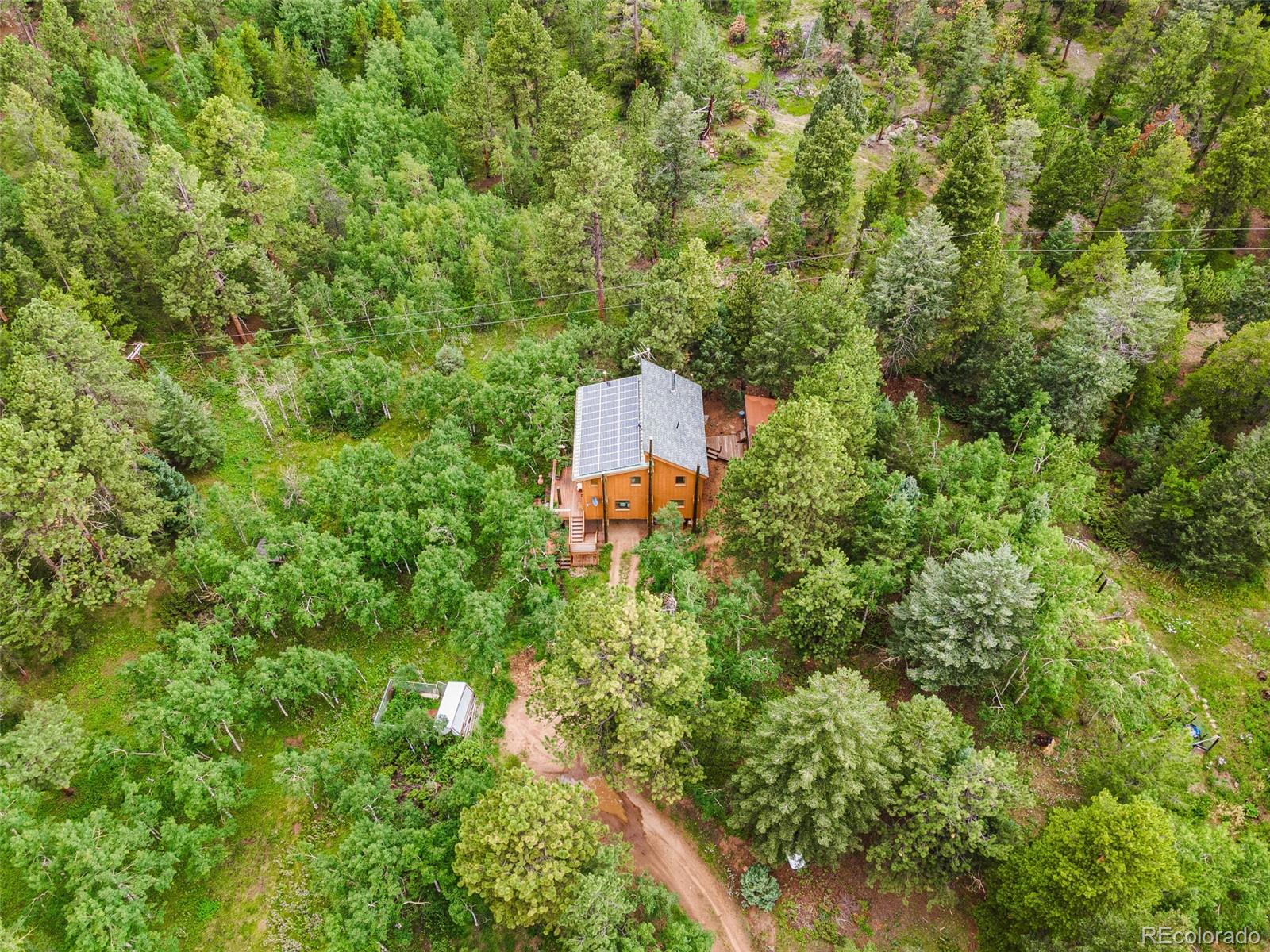 198 Range Road Nederland, CO 80466 - Photo 39 of 40 an aerial view of a house with a yard