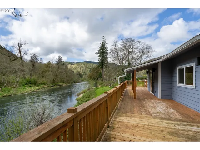 a aerial view of a house with a yard and a large tree
