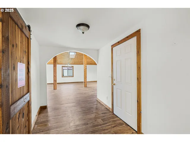 a view interior of the house and front door