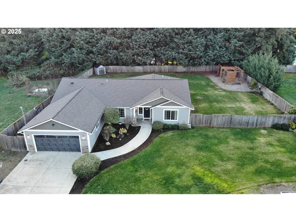 a aerial view of a house