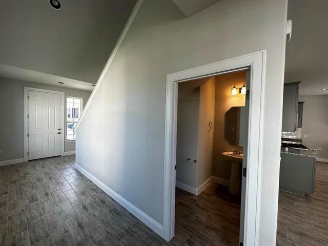 an empty room with a window