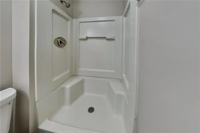 a bathroom with a tub