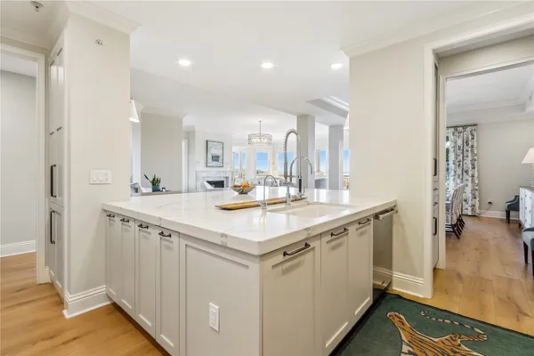 a bathroom with a sink double vanity and a mirror