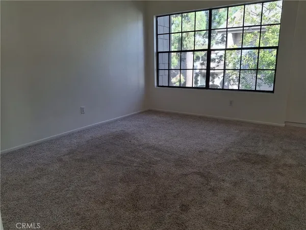 an empty room with a window