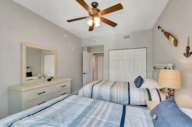 an aerial view of a city with ocean view