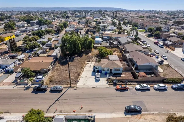 an aerial view of a city