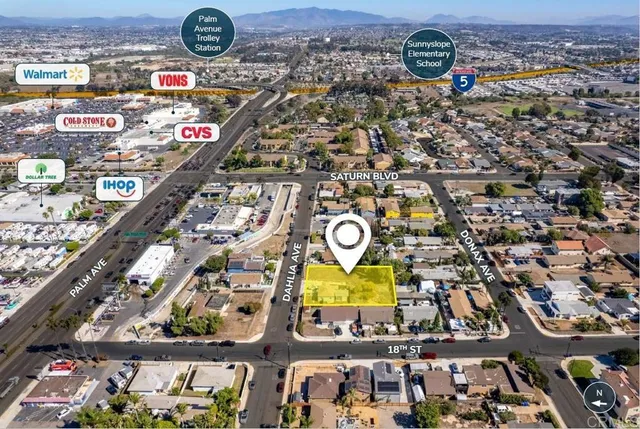 an aerial view of a city