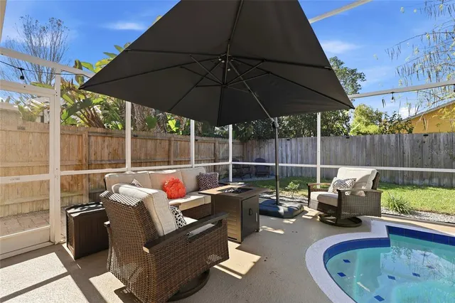 a patio view with patio