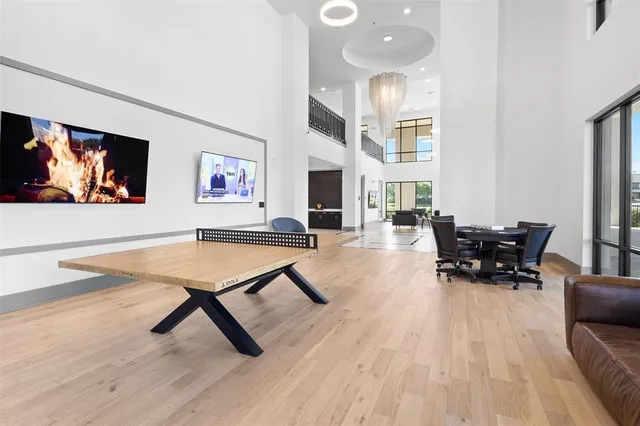 a outdoor space with lots of white furniture