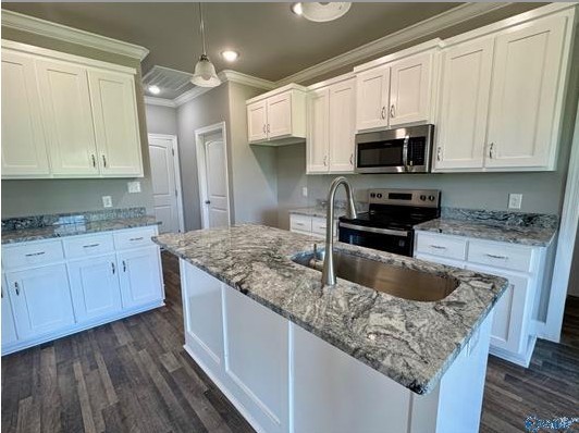 8369 State Line Road Taft, TN 38488 - Photo 5 of 22 a kitchen with stainless steel appliances granite countertop a sink stove and microwave
